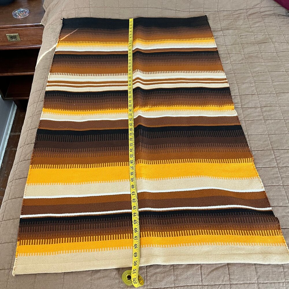 Rare Vintage 1950s Swedish Wool Woven Area Rug / Tapestry in Mint Condition